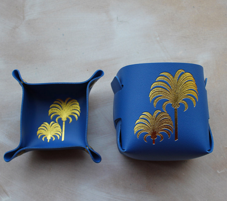 Leather Cup and Tray