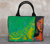 Tote bags with colorful art prints